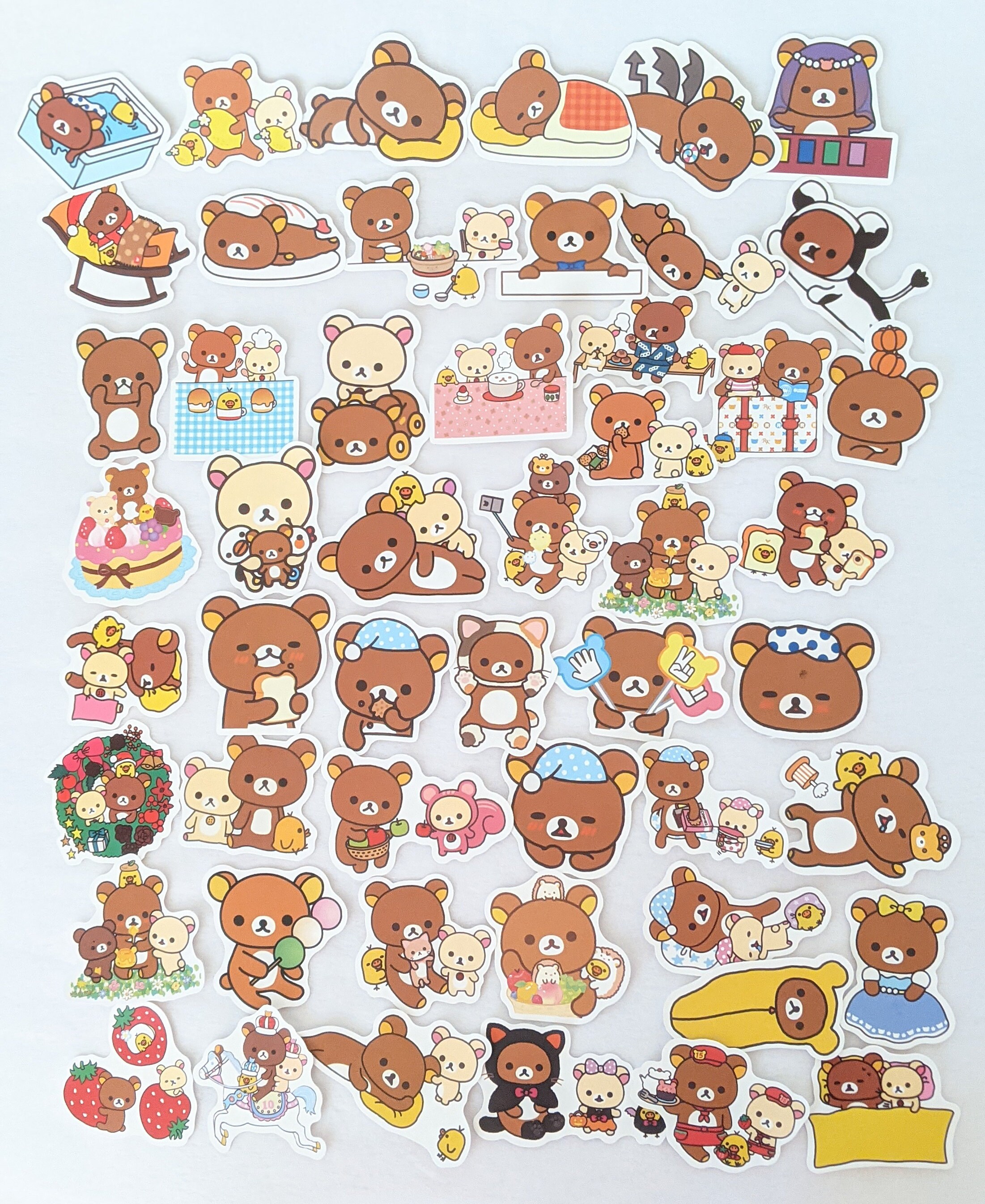 50 Pcs Rilakkuma Assorted Diary Journal Scrapbook Stickers A Etsy