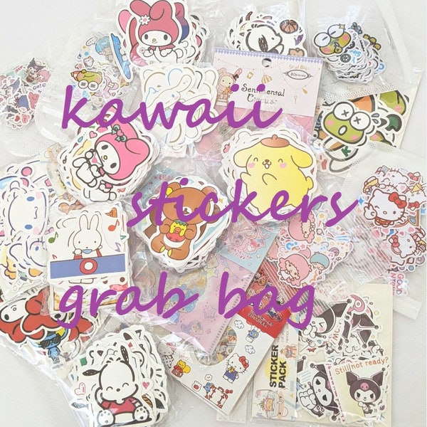 Kawaii Stickers Mystery Grab Bag - Sticker Flakes Clearance Bundle Deal