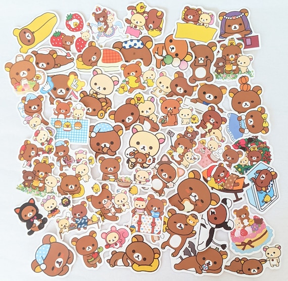 50 Pcs Rilakkuma Assorted Diary Journal Scrapbook Stickers A 