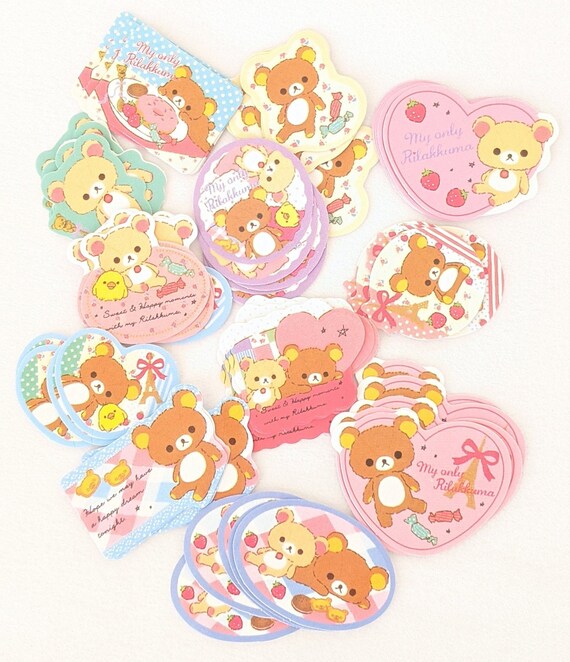 Rilakkuma 60 Pcs Assorted Diary Journal Scrapbook Stickers Etsy