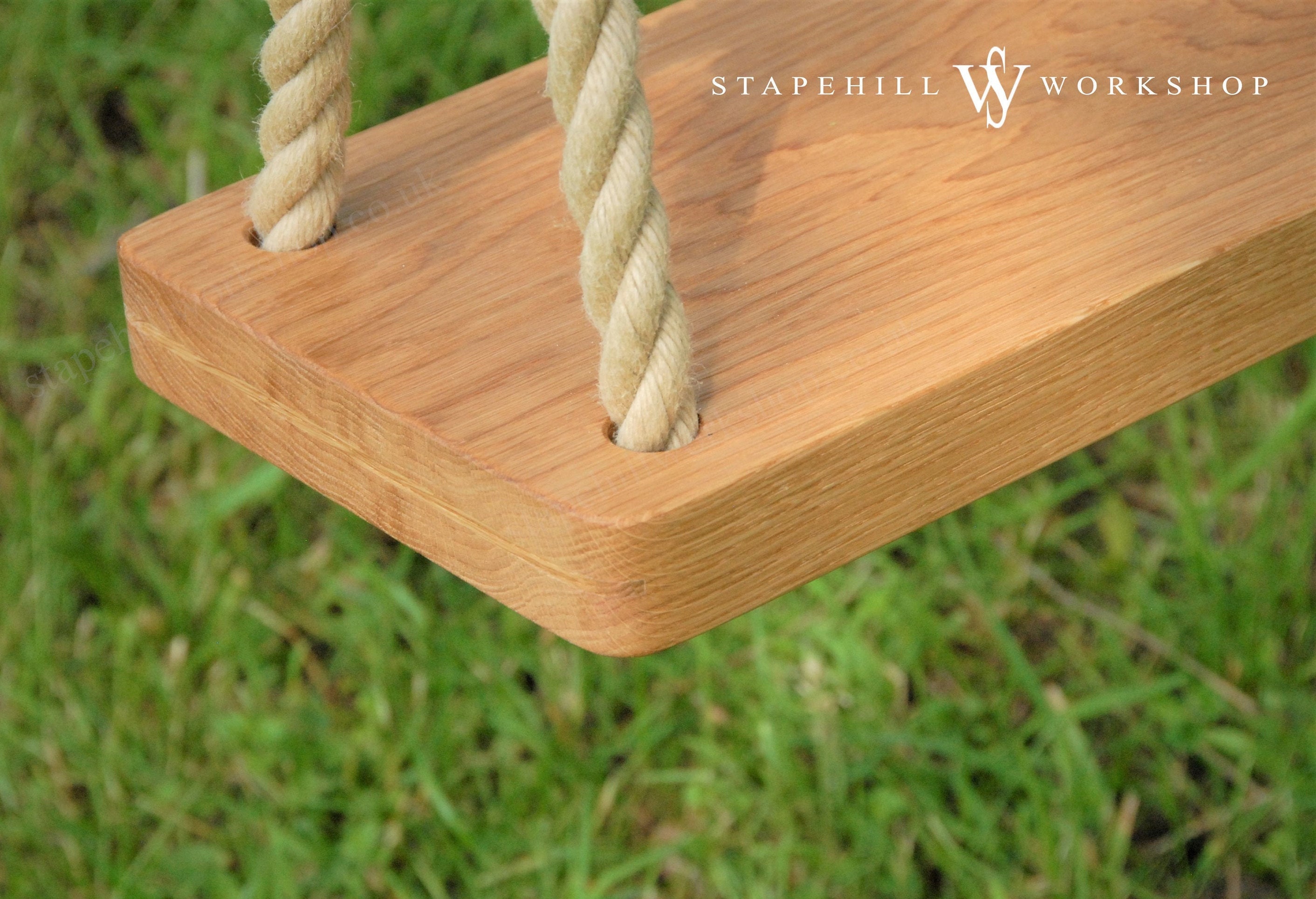 Luxury Oak Tree Swing Double Large Wooden Rope Outdoor Etsy