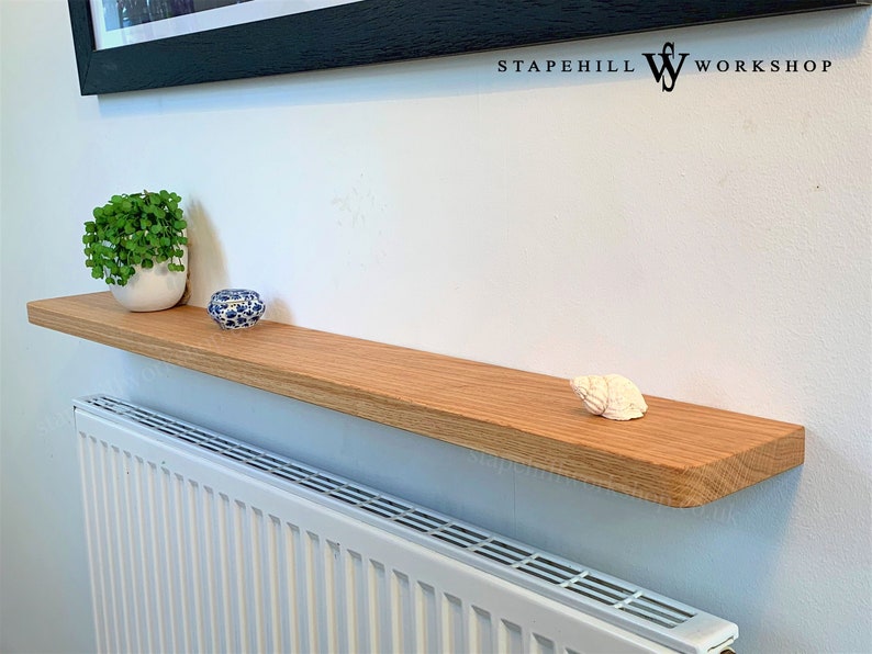 Solid Oak Floating Shelf for Radiator Hall Kitchen Living Room Etsy