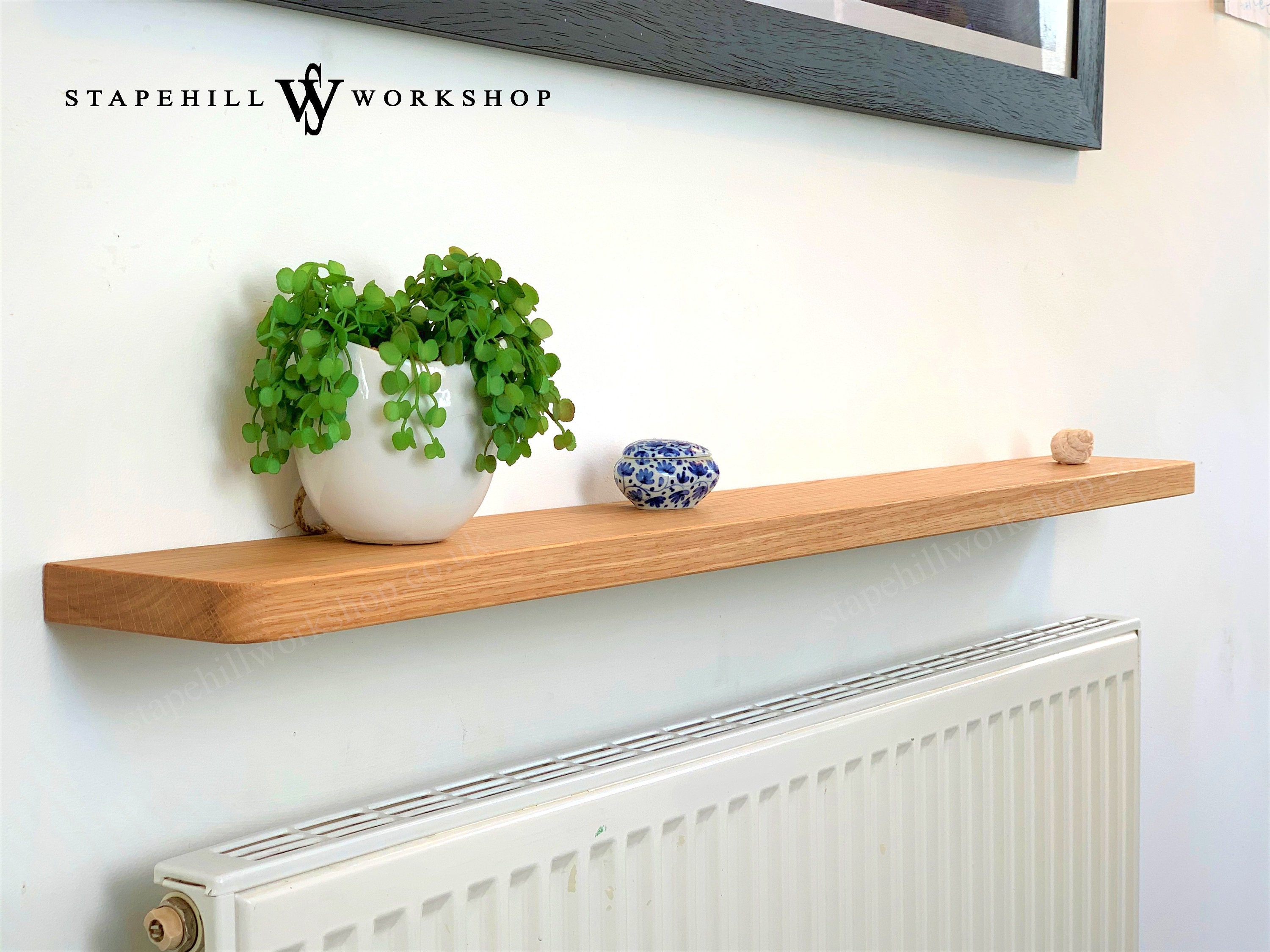 Solid Oak Floating Shelf for Radiator Hall Kitchen Living Room Etsy