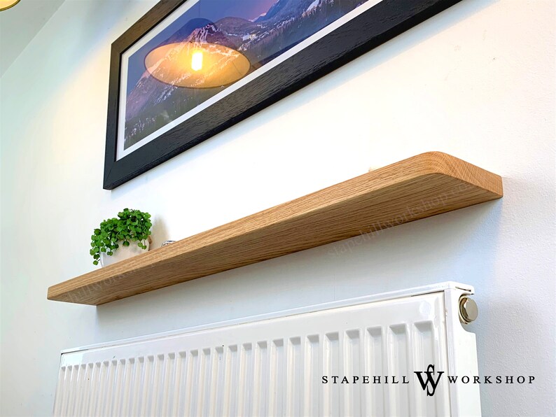 Solid Oak Floating Shelf for Radiator Hall Kitchen Living Room Etsy