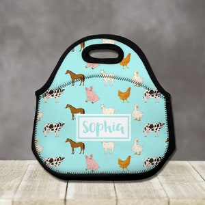 Personalized Lunch Tote Farm Animal Custom Lunch Bag - Etsy