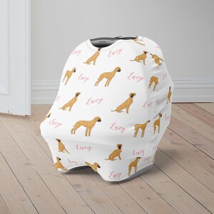Custom Baby Car Seat Cover, Great Dane Baby Carseat Canopy, Personalized Car Seat Canopy for Boys Girls, Dog Newborn Baby Shower Gift
