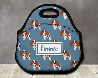 Cavalier King Charles Spaniel Personalized Lunch Tote, Dog Monogram Lunch Bag, Custom Lunchbag, Lunch Box for Women, Kids, Coworker Gift