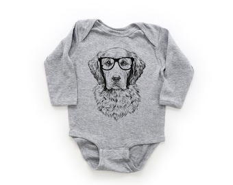 Golden Retriever Baby Bodysuit, Dog Baby Clothes, Baby Boy Outfit, Girl Shirt, Funny Baby Shower Gift, Toddler Kids Tshirt Youth Tee