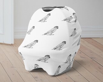 Green Cheek Conure Baby Car Seat Cover, Parrot Bird Baby Carseat Canopy, Cute Car Seat Canopy for Boys Girl, Newborn Animal Baby Shower Gift