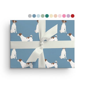 5 Sheets of Jack Russell Terrier Wrapping Paper, Custom Dog Wrapping Paper Sheets, Birthday, Christmas, Baby Shower Just Because Gift Wrap
