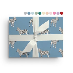 Central 23 Baby Boy Wrapping Paper - Baby Shower Wrapping Paper Girl - 6 Sheets White Gift Wrap - Cute Animals - Comes with Fun Stickers