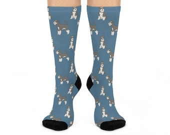 Schnauzer Socks, Dog Socks, Schnauzer Gift, Cute Schnauzer Lover Socks, Funny Birthday Gift, Christmas Gifts for Schnauzer Mom, Dog Dad