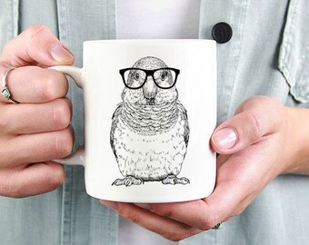Quaker Parrot Mug, Bird Lovers Coffee Mugs, Hipster Nerdy Parrot Mom Bird Dad Coffee Mug 15 oz 11 oz, Monk parakeet Mom Gifts Cup Mug, Glass