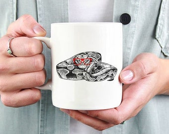 Ball Python Mug, Snake Lovers Coffee Mugs, Hipster Nerdy Snake Mom Snake Dad Coffee Mug 15 oz 11 oz, Royal Python Mom Gifts Cup Mug, Glass