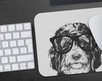 Husky Face Personalised Computer Mouse Mat