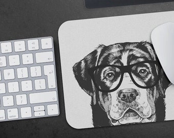 Swissy Mousepad, Hipster Nerdy Dog Mouse Pad, Greater Swiss Mountain Dog Mom Dad Laptop Office Desk Accessories, Boss Teacher Coworker Gifts