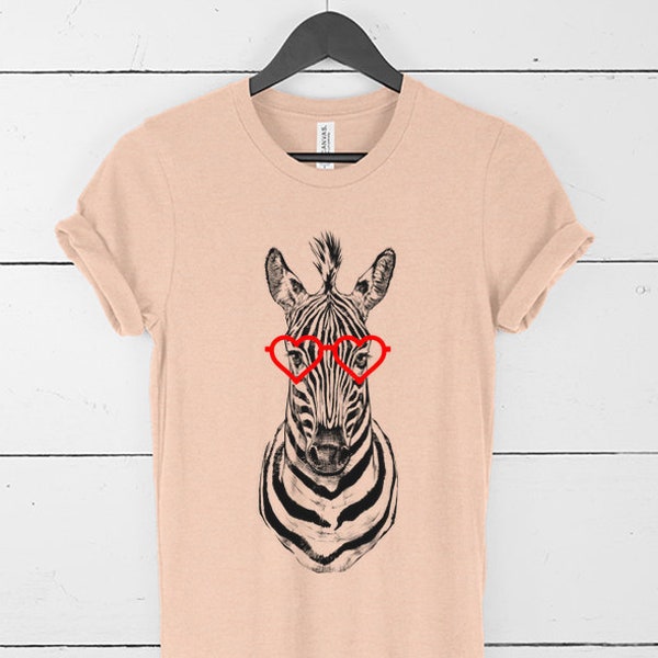 Zebra Shirt, Safari Animal Valentine Shirt, Zebra Tshirt, Valentines Day Gift for him for her, Newlywed Wedding Anniversary Gifts