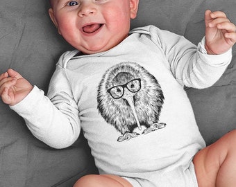 Kiwi Bird Baby Bodysuit, Hipster New Zealand bird Baby Clothes, Baby Boy Outfit, Girl Shirt, Baby Shower Gift, Toddler Kids Youth Tshirt