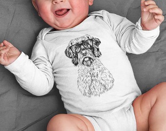 Wirehaired Pointing Griffon Baby Bodysuit, Hipster Dog Baby Clothes, Baby Boy Outfit, Girl Shirt, Baby Shower Gift, Toddler Kids Youth Tee