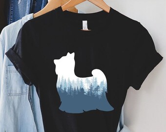Yorkie Shirt, Yorkshire Terrier Silhouette T-shirt, Nature Outdoor Dog Sweatshirt, Hoodie, Tee or Tank, Yorkie Mom, Yorkie Dad Gifts