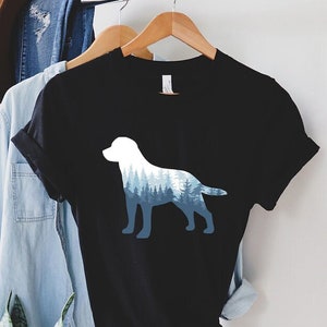 Labrador Retriever Shirt, Labrador Silhouette T-shirt, Nature Outdoor Dog Sweatshirt, Hoodie, Tee or Tank, Lab Mom, Labrador Dad Gifts