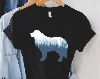 Great Pyrenees Shirt, Pyrenean Mountain Dog Silhouette T-shirt, Nature Outdoor Dog Sweatshirt, Hoodie, Tee or Tank, PYR Mom, PYR Dad Gifts