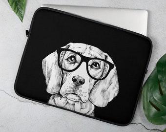 Beagle Laptop Sleeve, Dog Lover Laptop Sleeve, Macbook Case, 13 inch, 15 inch Laptop Cover, Bag, Macbook Cover, Beagle Mom Gift