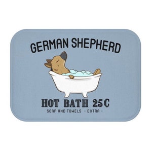 German Shepherd Bath Mat Dog Door Mat Floor Mats Bathroom - Etsy