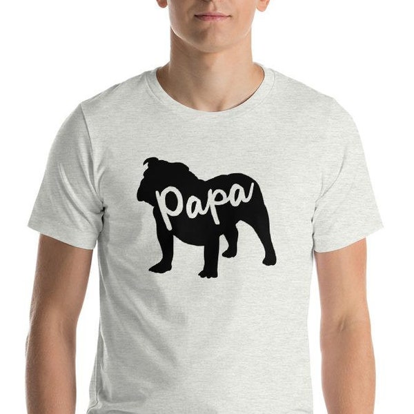 T-shirt "Fier Père Du Joueur De Football Bulldog 55" - Supporteur équipe, Coupe Classique