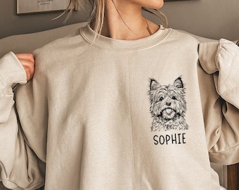 Cairn Terrier Sweatshirt, Cairn Terrier Mom Sweatshirts, Custom Dog Name Shirt, Cairn Terrier Mama Tee, Personalized Dog Lover Gifts