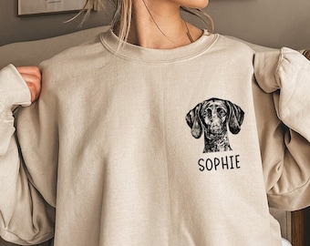 GSP Sweatshirt, German Shorthaired Pointer Mom Sweatshirts, Custom Dog Name Shirt, GSP Mama Tee, Personalized Dog Gifts, GSP Lover Gift