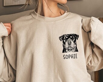Rottweiler Sweatshirt, Rottie Mom Sweatshirts, Custom Dog Name Shirt, Rottie Mama Tee, Personalized Dog Gifts, Rottweiler Lover Gift