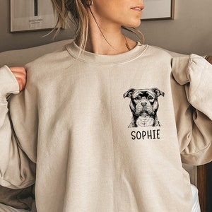 Staffy Sweatshirt, Stafford Staffy Mom Sweatshirts, Custom Dog Name Shirt, Staffordshire Bull Terrier Mama Tee, Personalized Dog Gifts