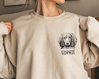 Sudadera Dachshund, Sudaderas Doxie Mom, Camisa personalizada Wiener Dog Name, Camiseta Weenie Mama, Regalos personalizados para perros, Regalo para amantes de Dachshund