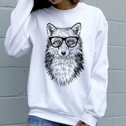 Fox Sweatshirt Hipster Fox Animal 