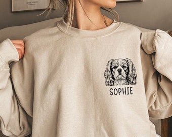 Cavalier King Charles Spaniel Sweatshirt, Cavie Mom Sweatshirts, Custom Dog Name Shirt, Cavalier Mama Tee, Personalized Dog Lover Gifts