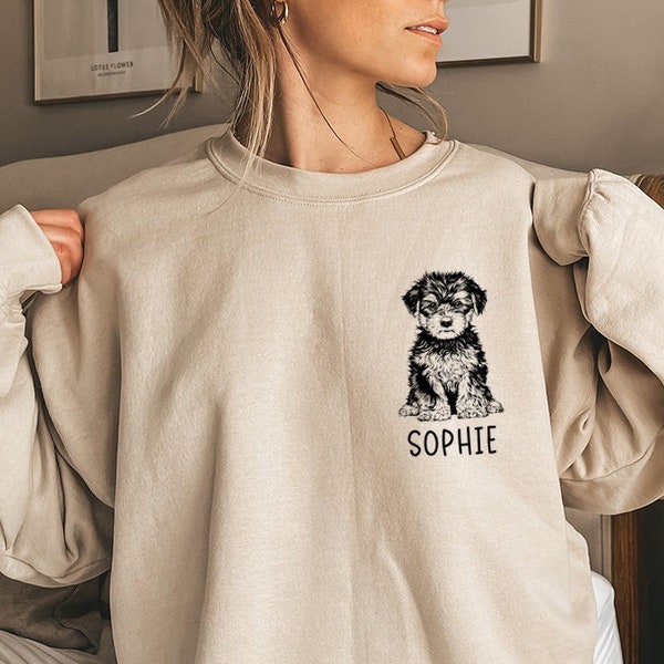 Yorkiepoo Sweatshirt, Yorkiedoodle Mom Sweatshirts, Custom Dog Name Shirt, Doodle Mama Tee, Personalized Dog Gifts, Yorkie Doodle Lover Gift