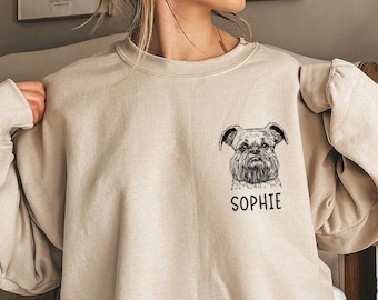 Brussels Griffon Sweatshirt, Griffon Bruxellois Mom Sweatshirts, Custom Dog Name Shirt, Brussels Griffon Mama Tee, Personalized Dog Gifts