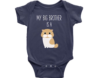 My Big Brother is a Persian Cat Baby Bodysuit, Cat Lover Baby Clothes, Infant Baby Boy, Baby Girl Bodysuit, Newborn Baby Shower Gift