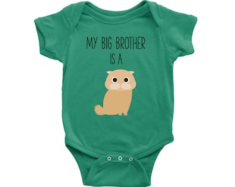 My Big Brother is a Persian Cat Baby Bodysuit, Cat Lover Baby Clothes, Infant Baby Boy, Baby Girl Bodysuit, Newborn Baby Shower Gift