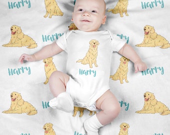 golden retriever swaddle