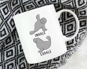 Inhale Exhale Manatee Coffee Mug, Manatee Yoga 11oz Coffee Mugs, Funny 15oz Coffee Mug, Yoga Teacher Gifts Cup, Manatee Mug, Yoga Gift