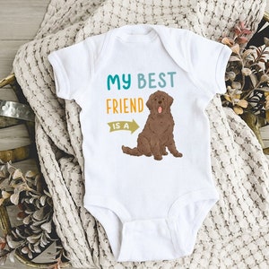 My Best Friend is a Newfie Baby Bodysuit, Baby Boy Baby Girl Clothes, Newfoundland Dog Baby Shower Gift, Toddler T Shirts, Baby Announcement