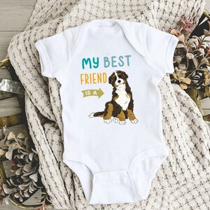 My Best Friend is a Bernedoodle Baby Bodysuit, Baby Boy Baby Girl Clothes, Dog Baby Shower Gift, Toddler Kids T Shirts, Baby Announcement