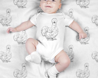 Silkie Chicken Baby Blanket, Farm Animal Swaddle Blanket Set, Newborn Photo Prop, Baby Animal Swaddle Set for Boy, Girl, Baby Shower Gift