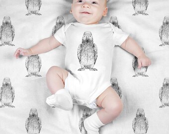 African Grey Parrot Baby Blanket, Bird Swaddle Blanket Set, Newborn Photo Prop, Baby Animal Swaddle Set for Boy, Girl, Baby Shower Gift