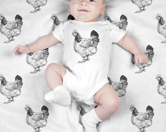 Chicken Baby Blanket, Farm Animal Swaddle Blanket Set, Newborn Photo Prop, Baby Animal Swaddle Set for Boy, Girl, Baby Shower Gift