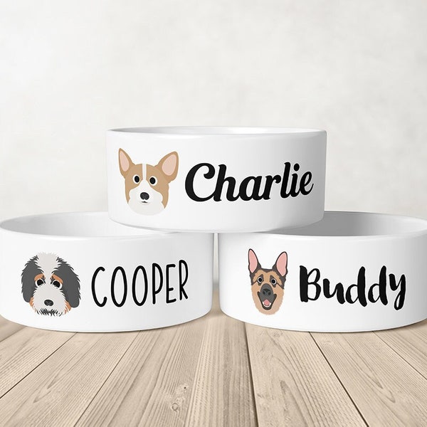 Large Breed Ceramic Dog Bowls Etsy