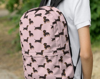 Super Large Capacity Durable Backpack Dachshunds Long Dogs Black Red Blue GreenDIY Personalized Custom Pattern Cute Waterproof Laptop Backpack School Bag Super Large Capacity Durable Backpack Dachshunds Long Dogs Black Red Blue GreenDIY Personalized Custom Pattern Cute Waterproof Laptop Backpack School Bag