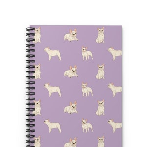 French Bulldog Notebook, Dog Spiral Notebook, Notepad, Journal, Veterinarian Graduation gift, Gift for Coworker, Frenchie mom Gifts